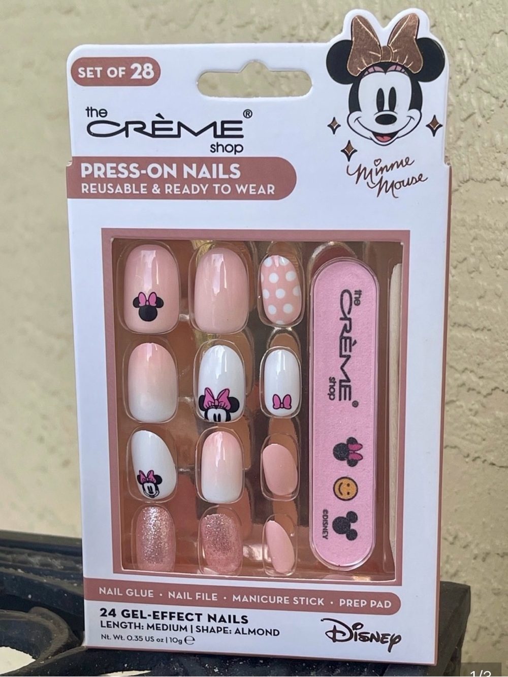 Disney The Creme Shop Mickey Mouse and Minnie Mouse Press On Nails Brand New - Picture 2 of 2